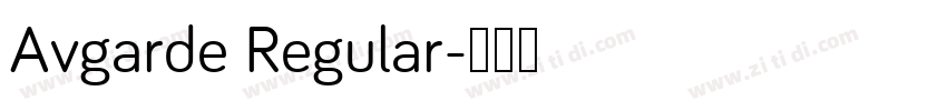 Avgarde Regular字体转换